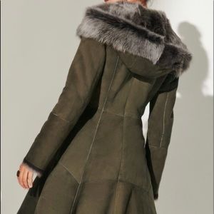Overland sheep skin long jacket